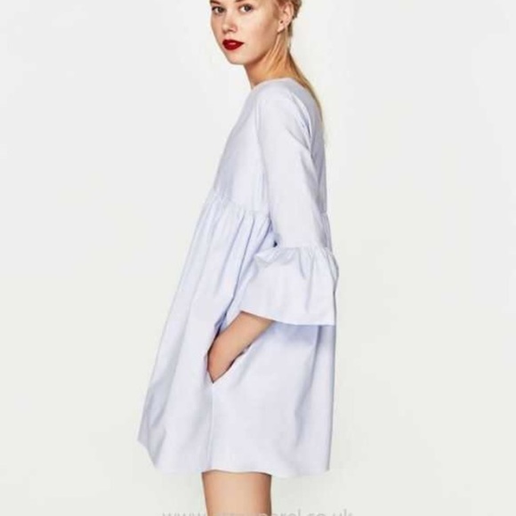 zara blue mini dress